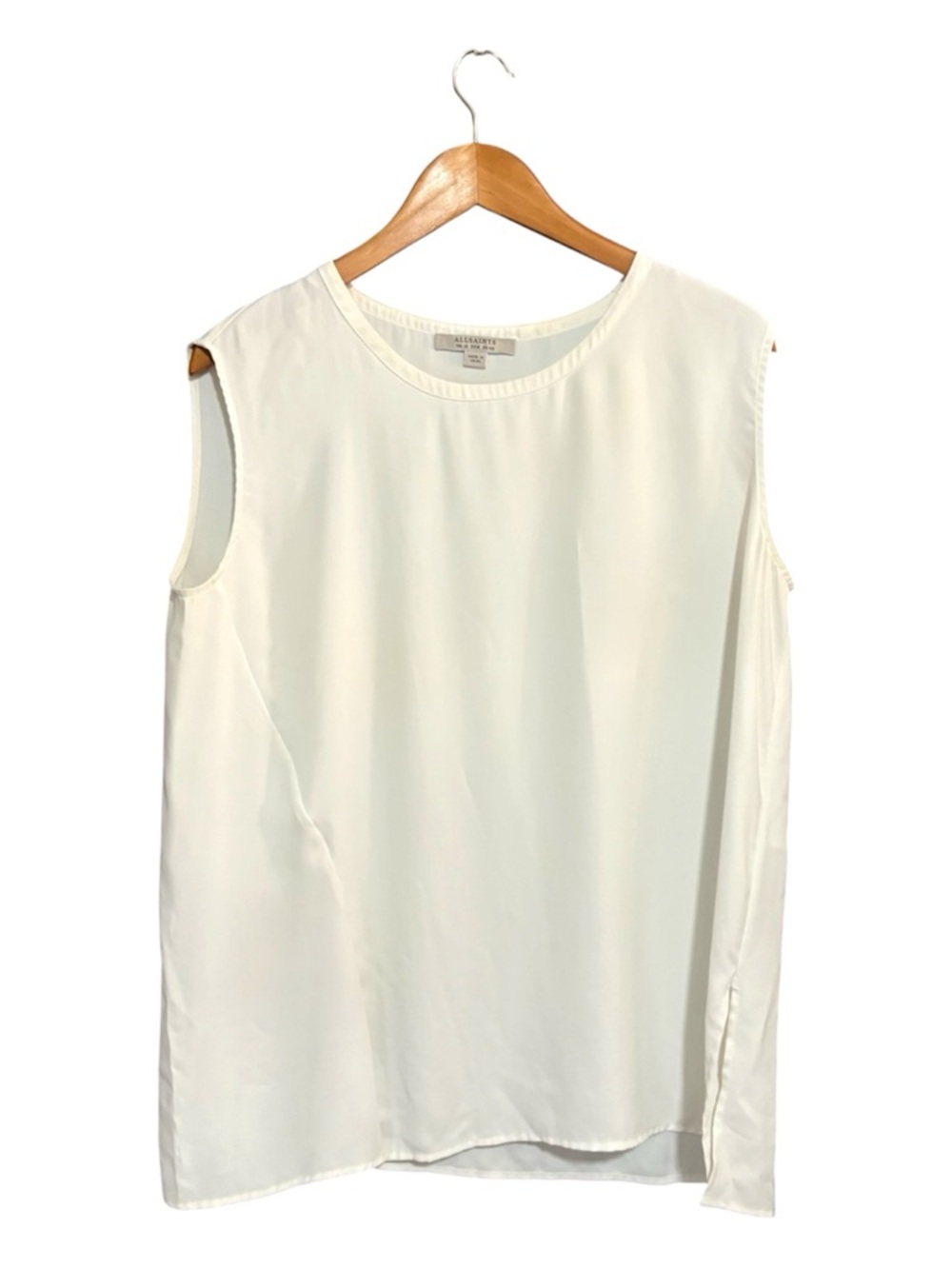 ALL SAINTS White Sleeveless Shell Top